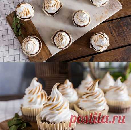 Капкейки с нежным кремом.
