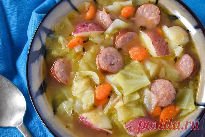 This cabbage sausage soup is hearty, easy to make and delicious. In this soup, kielbasa sausage, green cabbage, potatoes, carrots and celery are combined with herbs and spices to create a nourishing and satisfying soup.