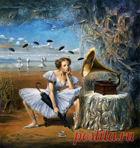 Illusions of Absurdity. Melody of Rain, Michael Cheval (Михаил Хохлачев), арт галерея живописи. Страница get.