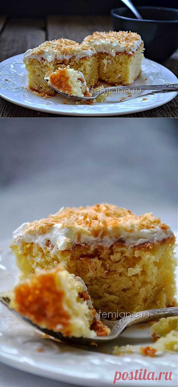 Невероятно вкусный и нежный торт-пирог "три молока"