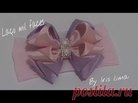 Como fazer laço mil faces duplo Diy , Tutorial , Pap By Iris Lima