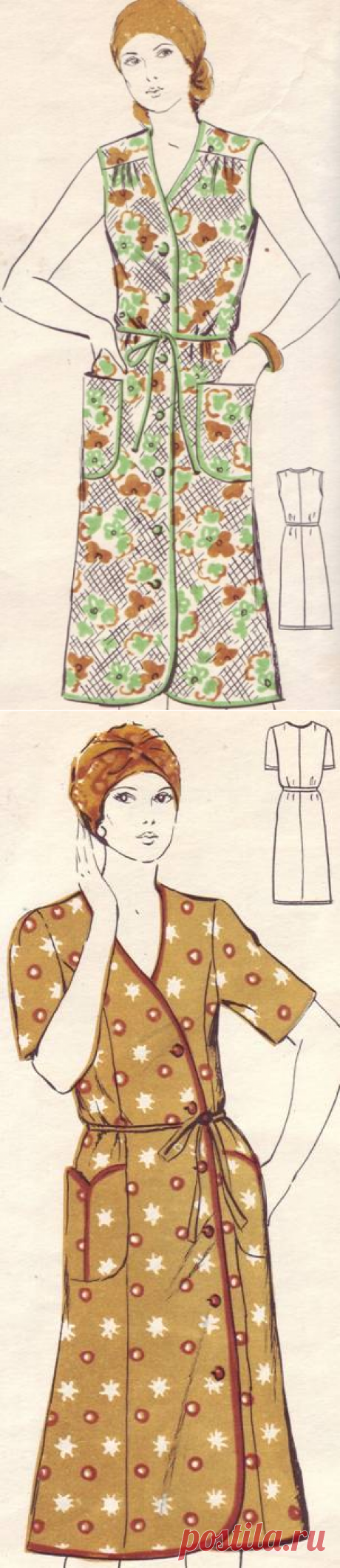 Выкройки халатов.