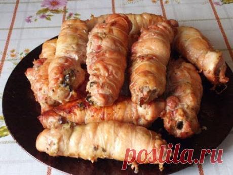Куриные рулеты с грибами