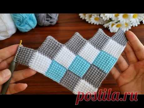 Wow! 😇 Amazing.. Super Easy how to make eye catching tunisian crochet Everyone who saw it loved it