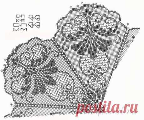 Большая салфетка крючком, филейное вязание » Сайт "Ручками" - делаем вещи своими руками