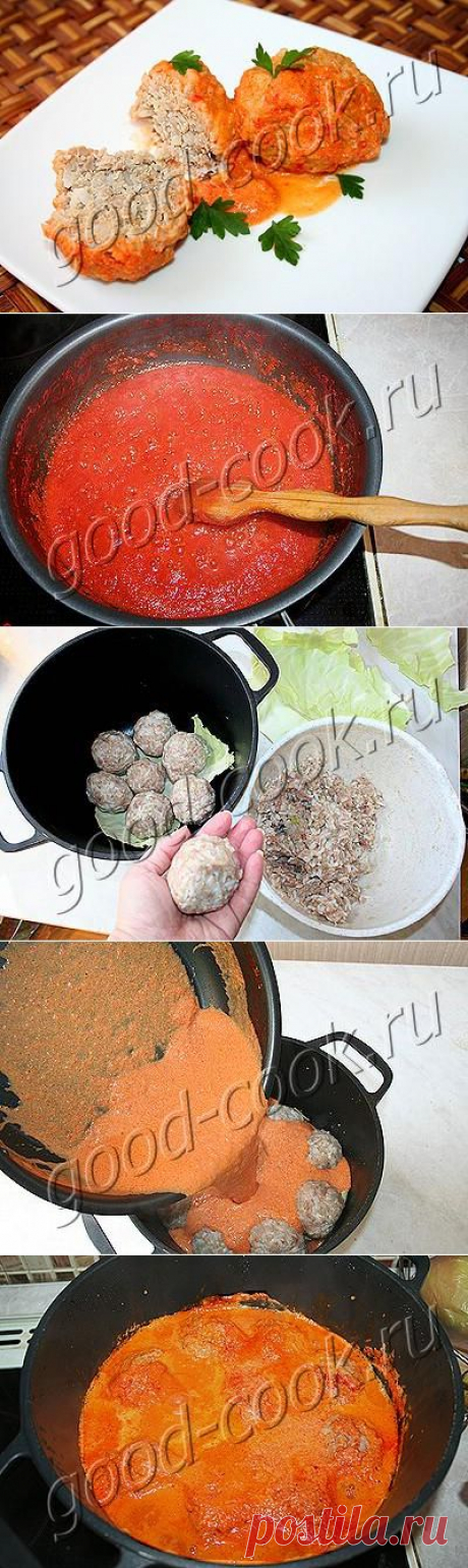 Хорошая кухня - тефтели тушеные в сметанно-томатно-перечном соусе. Кулинарная книга рецептов. Салаты, выпечка.