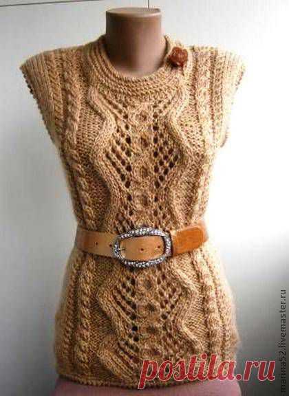 Жилет спицами для женщин. Жилет женский спицами фото | 3vision - Fashion blog