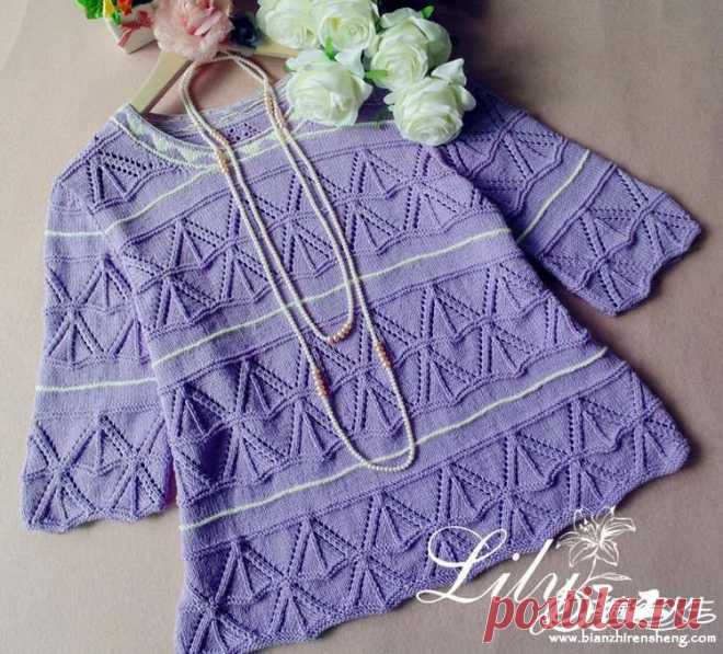 Узор для пуловера спицами