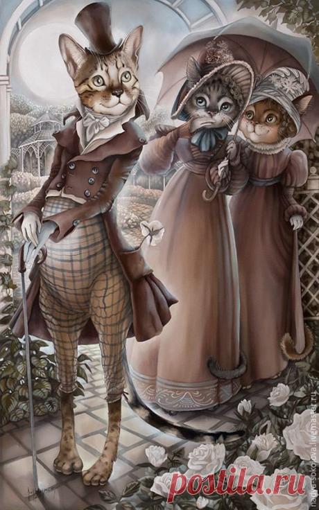 Оригинал схемы вышивки «кошки» - Вышивка крестом