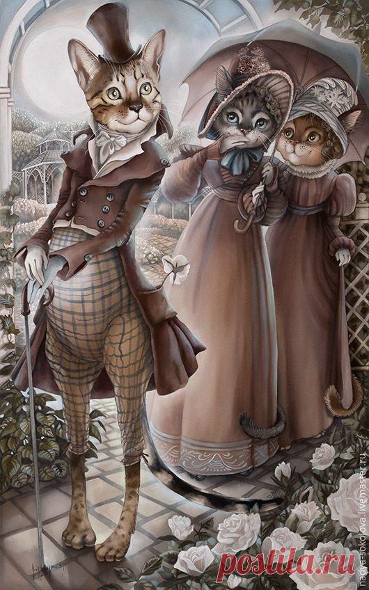 Оригинал схемы вышивки «кошки» - Вышивка крестом