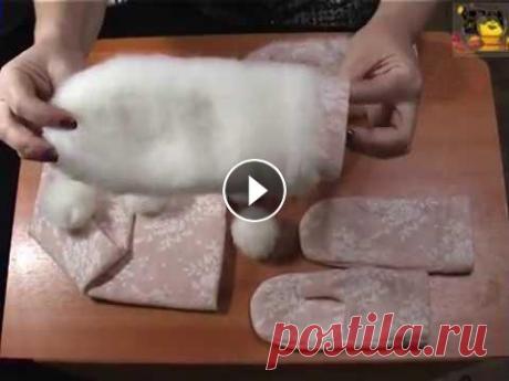 Сам Себе Шью. Шьём варежки с мехом. Делаем помпоны. Доработаем комплект. Добавим варежки с мехом и сделаем помпоны к шапочке. Размер варежек 7. Если материал толстый, увеличьте размер. #меховыеварежки #...