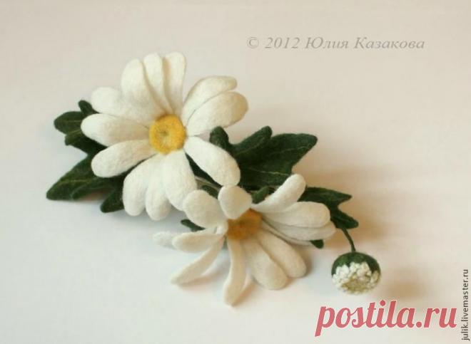 Мастер-класс по сухому валянию на каркасе "Ромашка"