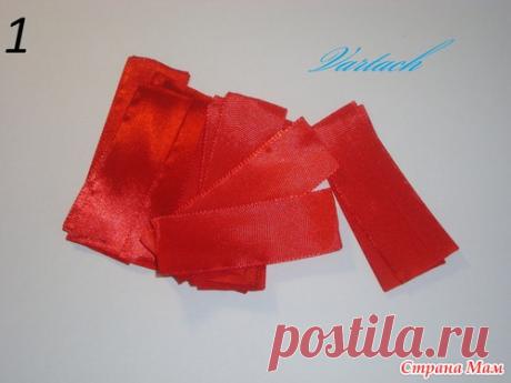 МК роза - Канзаши - Страна Мам