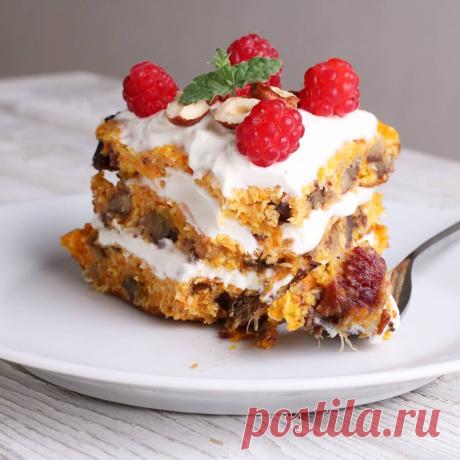 Морковный торт на сковороде!🥕 | kiwihealthy | Яндекс Дзен