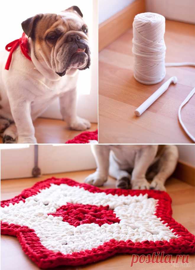 Sweet&Knit: Учебник для Ковер Крючком, XXL Праздничный в форме Звезды