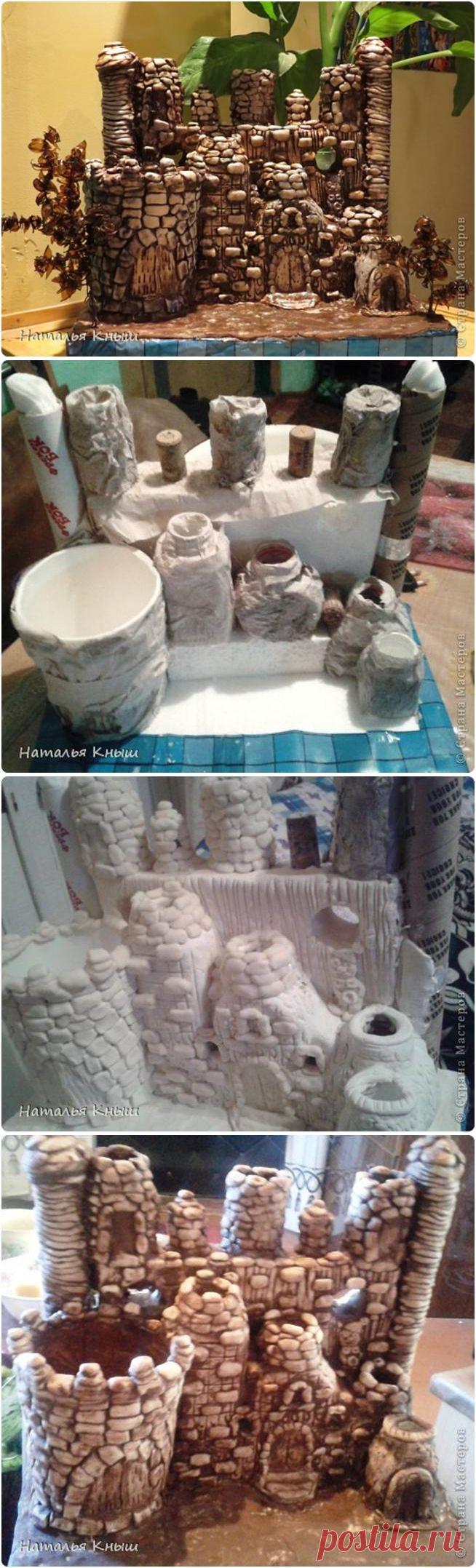 ЗАМОК ИЗ БРОСОВОГО МАТЕРИАЛА И СОЛЕНОГО ТЕСТА. МАСТЕР-КЛАСС