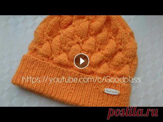Шапка без шва на девочку. Узор Бабочки. Вязание спицами. Шапка без шва на девочку. Узор Бабочки. Вязание спицами. Вязание на ребенка от 8 до 10 лет....
