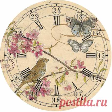 Макеты часов. Картинки для декупажа. - Babyblog.ru