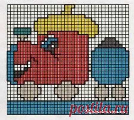 Схемы к цветным рисункам для детских вязаных вещей » Клуб-Нитка - вязание спицами и не только