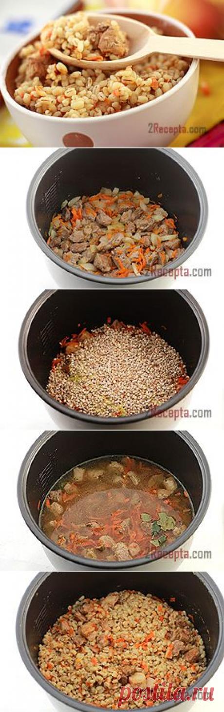 Рецепт: Перловая каша с мясом в мультиварке - пошаговый фото рецепт приготовления
