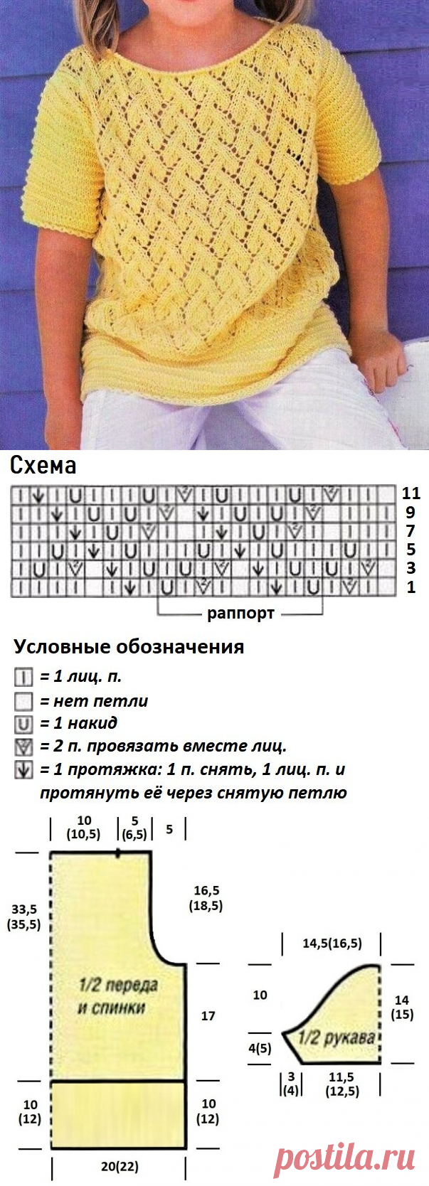 Летняя ажурная кофточка для девочки, связанная спицами | Идеи рукоделия | Яндекс Дзен
