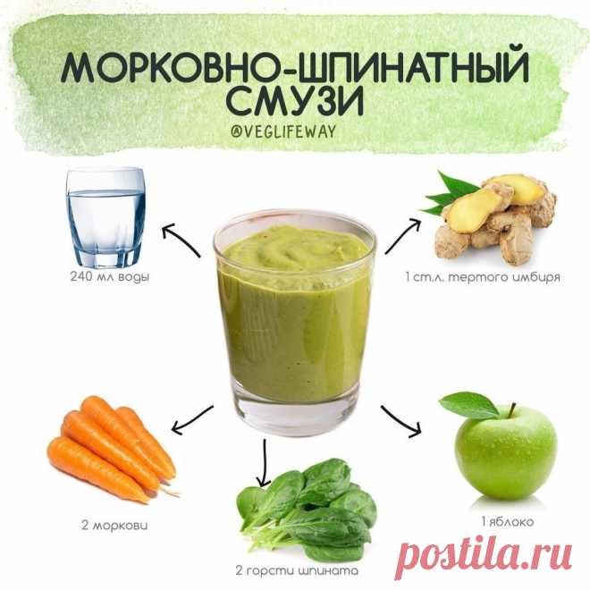 Морковно-шпинатный смузи