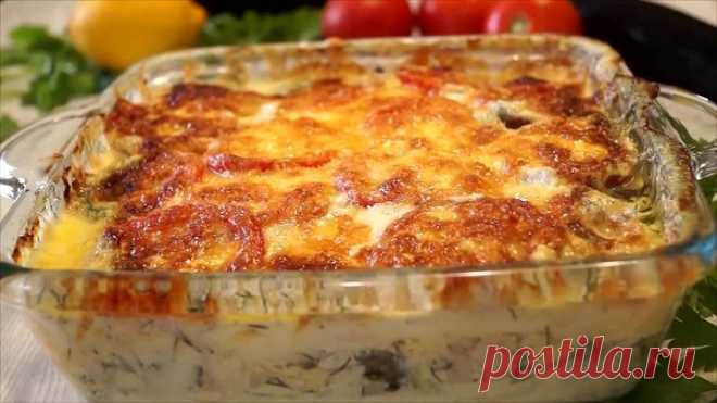 Минтай с помидорами и сыром. Вкусный и Легкий ужин за 40 минут