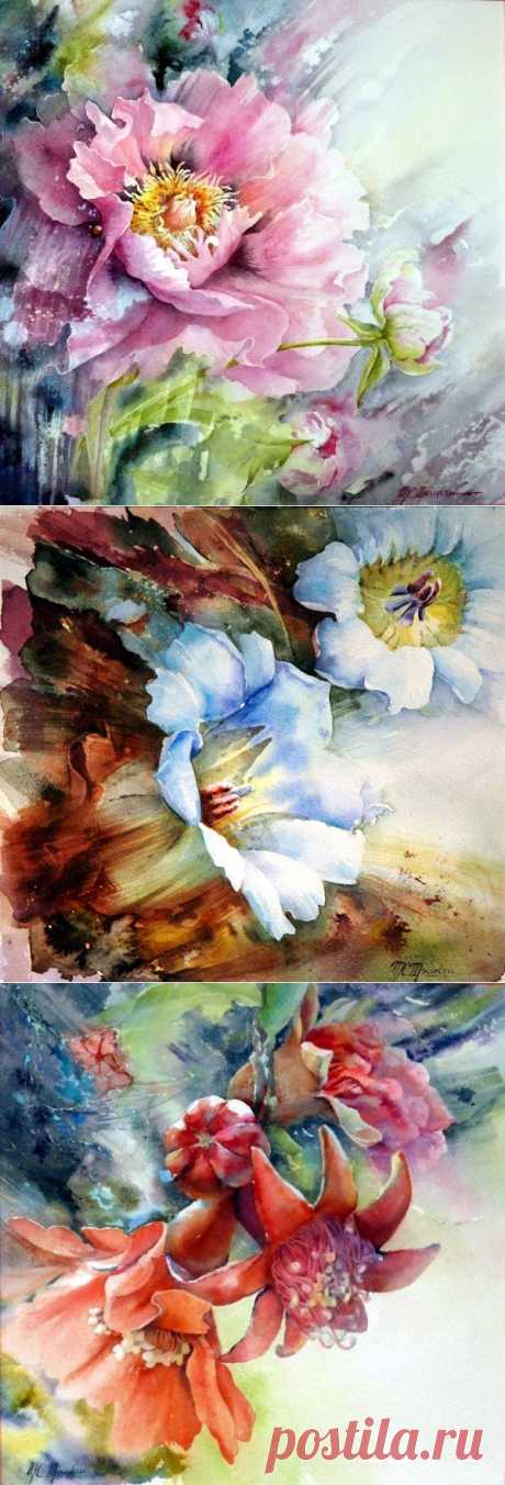 Пусть о любви моей букет цветов расскажет… ~ Потрясающие акварели француженки Marie Claire Moudru