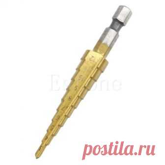 3-12mm Quick-change 1/4'' Hex Shank HSS Step Cone Titanium Drill Bit Hole Cutter 667765154005 | eBay