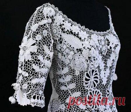 Кружево крючком: схемы ленточного, ирландского, румынского, брюггского, филейного кружева