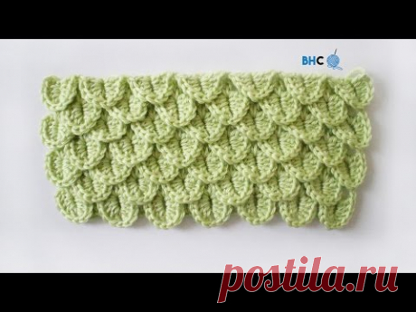 How To Crochet the Crocodile Stitch