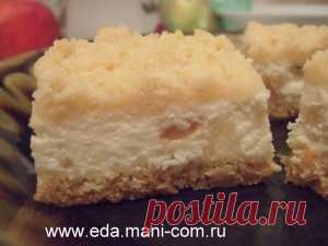 песочный пирог с творогом