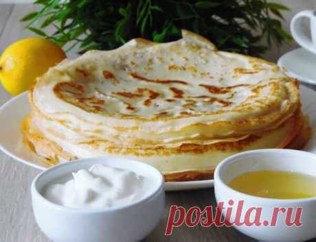 Блины на молоке нежные и вкусные