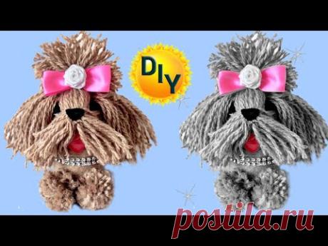 Собачка из шерсти. Делаем с детьми. DIY/рукоделие.