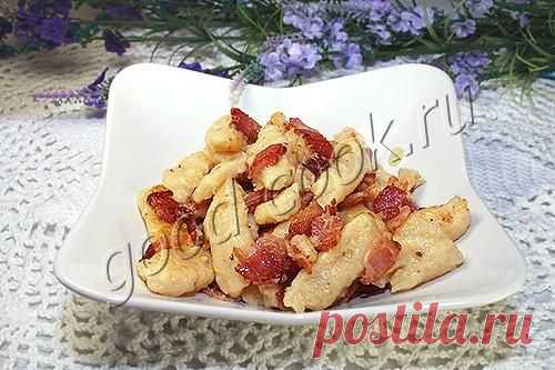 Хорошая кухня - картофельные галушки с беконом. Кулинарная книга рецептов. Салаты, выпечка.