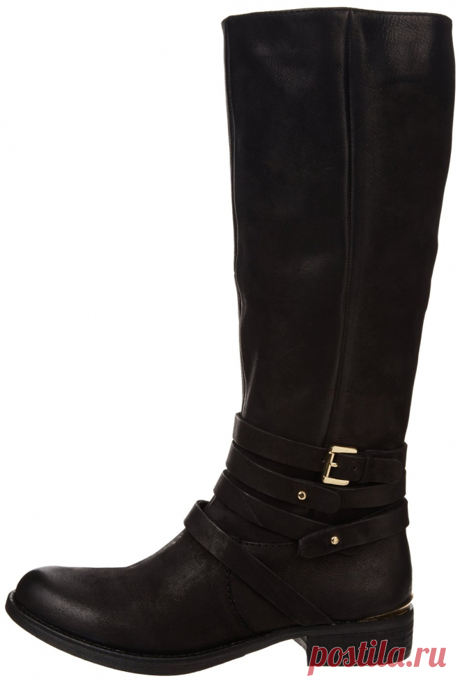 Amazon.com: Steve Madden Женские Олбани загрузки, черный кожаный, 11 М США: Одежда