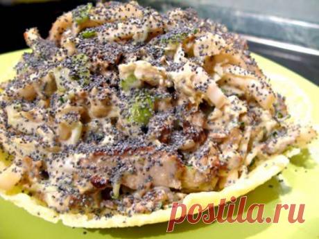 Салат «Сверхъестественное» с печенью и кальмарами - рецепт с фото / Простые рецепты