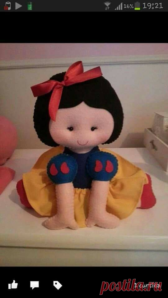 Eu Amo Artesanato: Boneca Branca de Neve