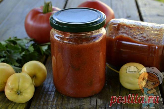 Домашний кетчуп из помидор и яблок. Беспроигрышный рецепт - Пошаговые фото рецепты без дрожжей, без муки, без мяса, без масла, без яиц Домашний кетчуп с помидорами и яблоками. Томаты обязательно должны быть спелыми. От добавленных специй будет зависеть вкус кетчупа: сладкий, острый или пряный. Яблоки лучше использовать сладкие или кисло-сладкие, лучше твердых сортов.