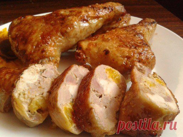 Божественно вкусные фаршированные куриные окорочка !