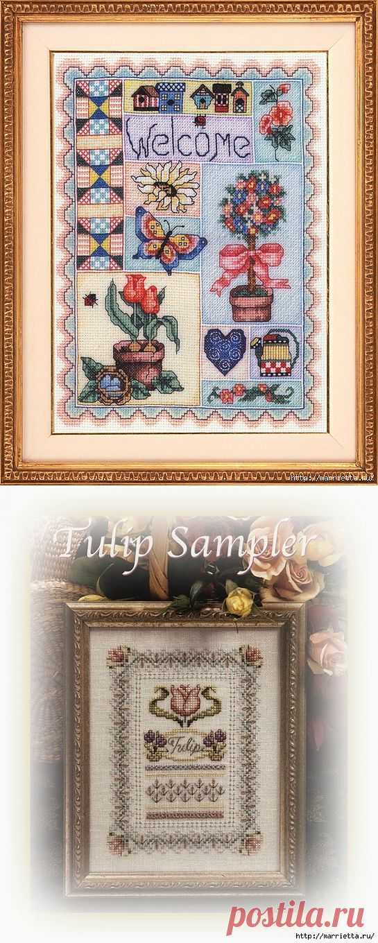 Подборка схем вышивки крестом. Панно и другие идеи.