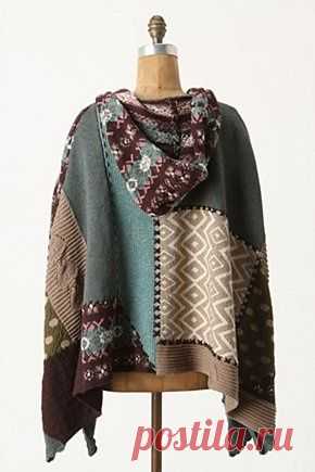Lovely use of old sweaters. Could use similar techniques for coverlets, scarves, etc. - Beautiful! | Что надеть