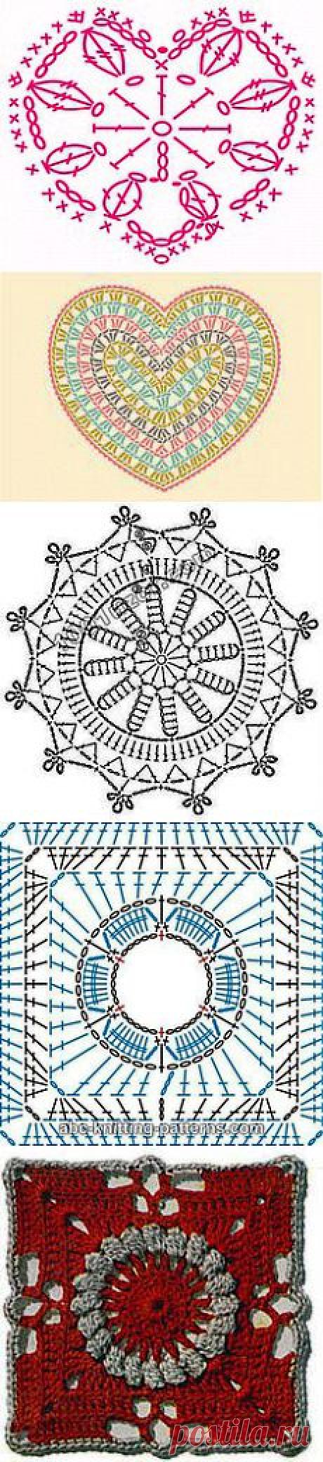 Crochet motifs в Pinterest