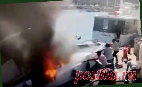 Яхта взлетела на воздух у турецкого побережья