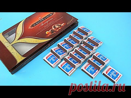 Сделала органайзер из СПИЧЕК и КОРОБКИ от конфет