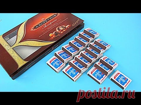 Сделала органайзер из СПИЧЕК и КОРОБКИ от конфет