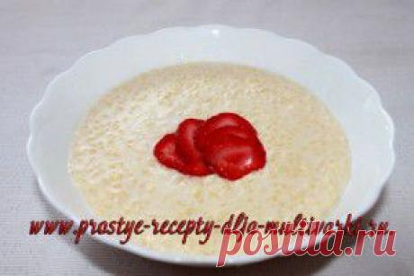 Пшенная молочная каша в мультиварке-скороварке