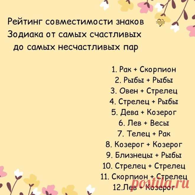 Какие знаки зодиака чаще изменяют Женский блог — сайт о здоровье, красоте и моде. На сайте собраны статьи на тему красота, психология, дети, женские советы, взаимоотношения и правильное питание. Все самое полезное и только для Вас!