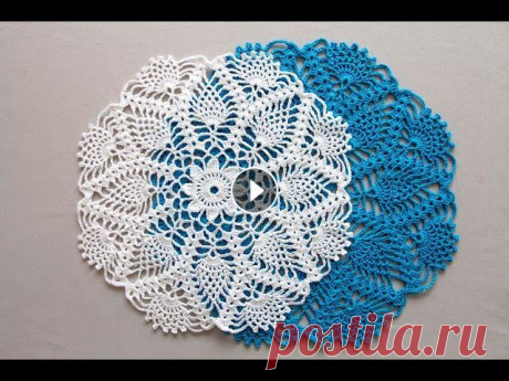 Салфетка &quot;Ананас&quot; крючком для начинающих/Crochet Flower Doily Tutorial Спасибо вам, мои дорогие зрители, за ваши тёплые слова и искренние пожелания) Я благодарю вас, за то, что от вас идет такая положительная и добрая эне...