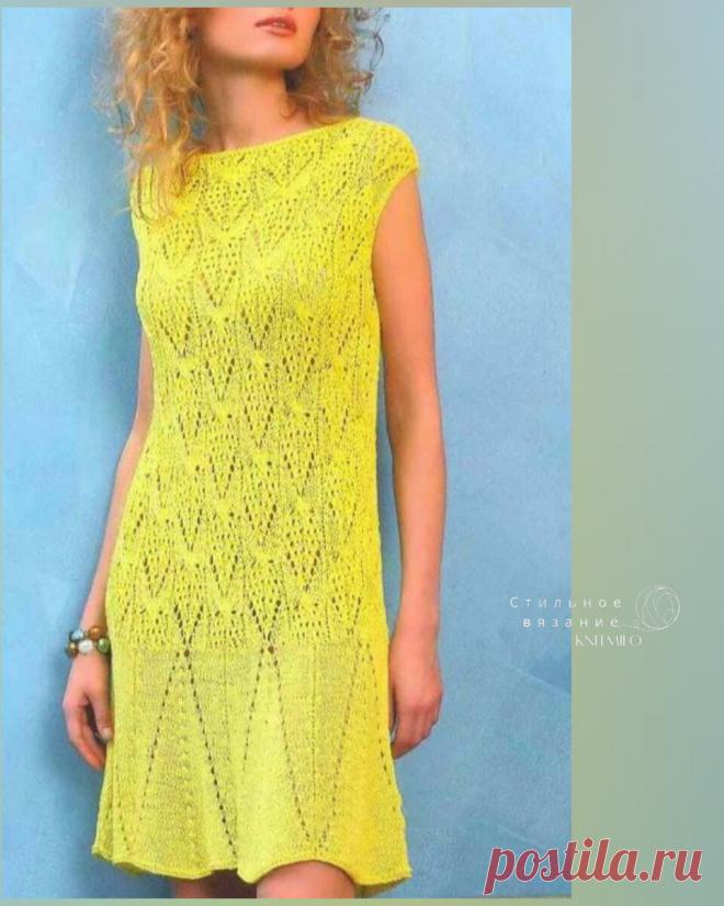 Стильные летние платья спицами и крючком. Инструкции, схемы, МК. Моя самая сложная подборка! | Стильное вязание KNITMILO | Дзен